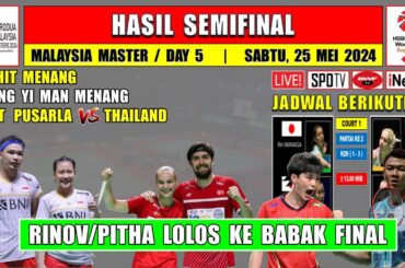 RINOV/PITHA Lolos Ke Final ~ Hasil Semifinal Malaysia Master 2024 Hari Ini Day 5