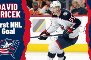 David Jiricek #55 (Columbus Blue Jackets) first NHL goal Oct 14, 2023