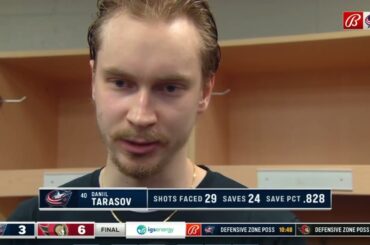Daniil Tarasov PostGame Interview | Columbus Blue Jackets vs  Ottawa Senators