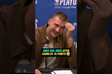 Jokic trying to compose himself after cracking jokes😭