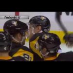 PATRIC HORNQVIST - BATS puck out of MID-AIR after pass from BEHIND the NET (Mar 19)