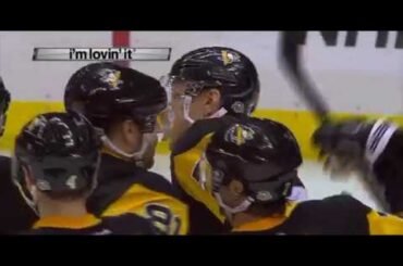 PATRIC HORNQVIST - BATS puck out of MID-AIR after pass from BEHIND the NET (Mar 19)