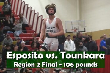 Region Two 106 lb. Final | Charles Esposito (St. Joe-Montvale) vs. Oumar Tounkara (Teaneck)