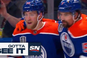 GOTTA SEE IT: Dylan Holloway Uses Slick Backhand To Score Off Leon Draisaitl Feed