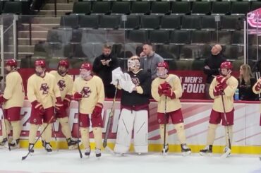 Boston College wraps up Wednesday practices at the 2024 NCAA Men's Frozen Four