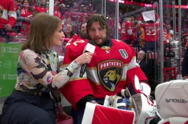 Sergei Bobrovsky speaks on 32-save performance in Game 1 of the Stanley Cup Final | NHL on ESPN