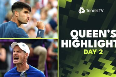 Murray Plays 1000th Career Match; Alcaraz Returns To Queen's | Queen's Day 2 Highlights 2024