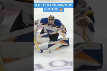 JOEL HOFERS WARMUP ROUTINE 🔥 #nhl #hockeysports #goalie #shorts #highlights #routines #hockey