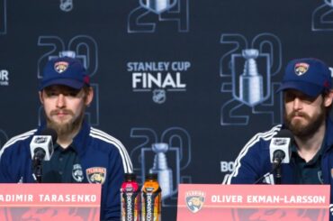 Oliver Ekman-Larsson, Vladimir Tarasenko: Florida Panthers SCF Pregame at Edmonton, Game 6