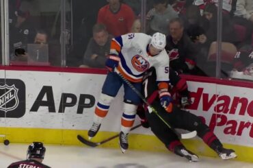 Brendan Smith went to the locker room after a heavy hit by Casey Cizikas