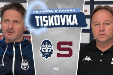 Tisková konference Kladno - Sparta: Otakar Vejvoda a Pavel Patera