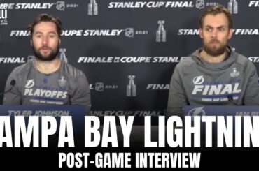 Tyler Johnson & Jan Rutta React to Tampa Bay Taking a 3-0 Lead vs. Montreal Canadiens in Stanley Cup