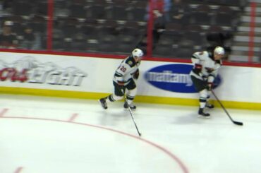 Ryan Suter during pre-game warm-up at the Wild @ Senators hockey game