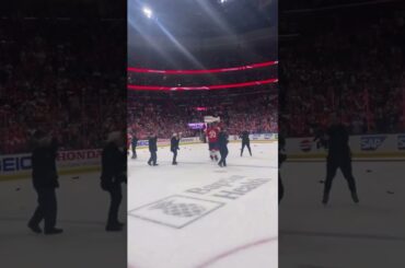 Florida Panthers Stanley Cup Champ Spencer Knight, the last to lift the cup, gets a ROAR!