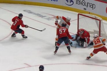 Andrew Mangiapane Opens The Scoring On The Flames Power Play Opportunity