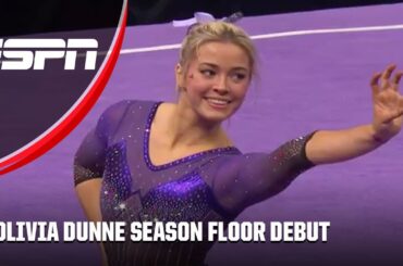 Olivia Dunne's SEASON FLOOR DEBUT for LSU on FRIDAY NIGHT HEIGHTS 🔥 | ESPN College Gymnastics