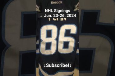 NHL Signings from June 23-26, 2024