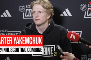 Carter Yakemchuk On 30-Goal Season, Modeling His Game After Evan Bouchard At NHL Draft Combine