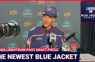 Cayden Lindstrom Post NHL Draft Media Availability | Columbus Blue Jackets