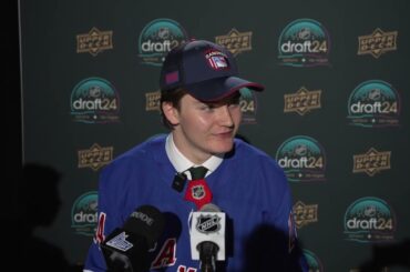 2024 NHL Draft : Raoul Boilard's reaction after being drafted by the New York Rangers