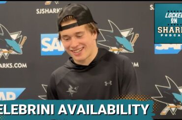 Macklin Celebrini Meets With The Media After The San Jose Sharks Prospect Scrimmage