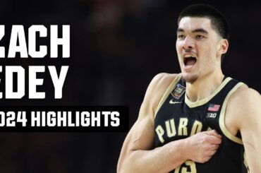 Zach Edey 2024 NCAA tournament highlights