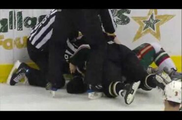 Cal Clutterbuck DEMOLISHES Brad Richards 2/2/2010