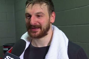 Zach Hyman after the Oilers win in Game 5 / 18.06.2024