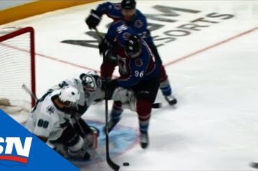 Mikko Rantanen Sets Up Colin Wilson For Goal With Ridiculous No Look Pass While Falling