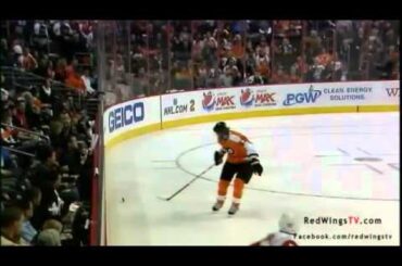 Jakub Voracek Gets destroyed by Niklas Kronwall.