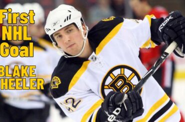 Blake Wheeler #42 (Boston Bruins) first NHL goal Oct 9, 2008 (Classic NHL)