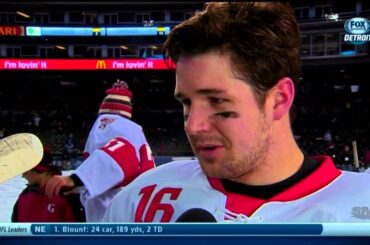 Xavier Ouellet's interview at Comerica Park - Hockeytown Winter Festival