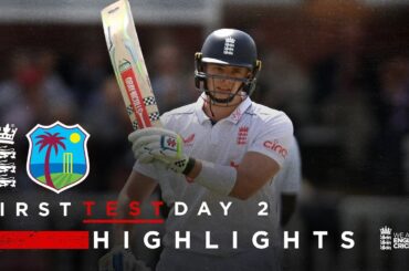 Smith Hits 70 & Stokes' 200th Wicket | Highlights - England v West Indies Day 2 | Rothesay Test 2024