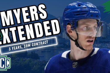 CANUCKS SIGN TYLER MYERS FOR 3 MORE YEARS