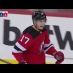 Yegor Sharangovich's first NHL hat-trick vs Panthers and Bobrovsky (2 apr 2022)