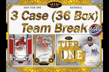 2024 Topps TIER ONE 3 Case (36 Box) Team Break #3 eBay 07/13/24