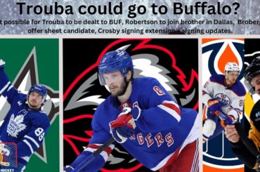 NHL Trade Rumours: Trouba to Buffalo, Crosby extension, Broberg offer sheet + more news and rumours.