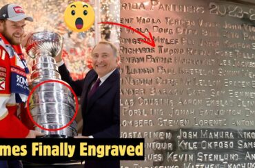 Historic Moment Panthers' Names Engraved on Stanley Cup! #nhl #panthers #stanleycup #news