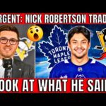 LEAFS MAKING A HUGE TRADE WITH THE PENGUINS? NICK ROBERTSON'S FUTURE REVEALED! MAPLE LEAFS NEWS