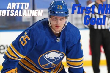 Arttu Ruotsalainen #25 (Buffalo Sabres) first NHL goal Apr 11, 2021