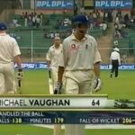 Michael Vaughan out 'Handling the ball' Rare Incident   India v England 2001