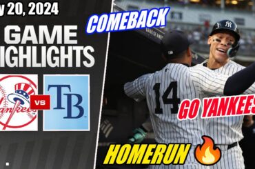 New York Yankees vs Rays GAME HIGHLIGHTS July 20, 2024 | Let's Go Yankees 🔥 Judge & Soto Comebacks 🔥