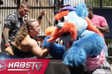 METAL! arm wrestles Jordynne Grace at the Bell Centre