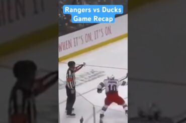 New York Rangers GREAT COMEBACK WIN Against Anaheim Ducks GAME RECAP! #newyorkrangers #shorts #nhl