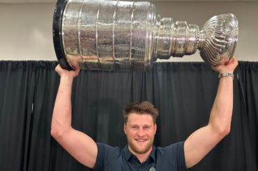 Steve Lorentz brings the Stanley Cup to RIM Park in Waterloo