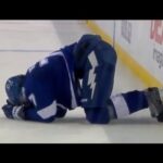 Victor Hedman Injury After Hit From Jamie Benn (10/15/15)