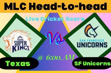 Texas Super Kings vs San Francisco Unicorns, Challenger - Live Cricket Score