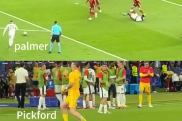 Cole Palmer goal with Jordan Pickford crazy celebration