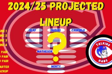 Montreal Canadiens 2024-25 Projected Lineup