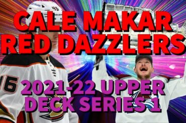 Pulling CALE MAKAR & TREVOR ZEGRAS Retail-Exclusive Red Dazzlers | 2021-22 Upper Deck Series 1